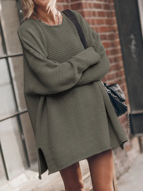 'Cassia' Oversized Knit Sweater - Celes Fashion